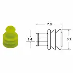 Joints silicone générique BIHR Ø1,4mm jaune