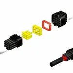 Jeu de connectiques 8 voies Série 090 FRKW BIHR type origine - 5 jeux complets