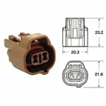 Connectique femelle série 090 SMTO BIHR type origine 2 voies marron - 5 pièces