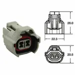 Connectique femelle série 090 SMTO BIHR type origine 2 voies gris - 5 pièces