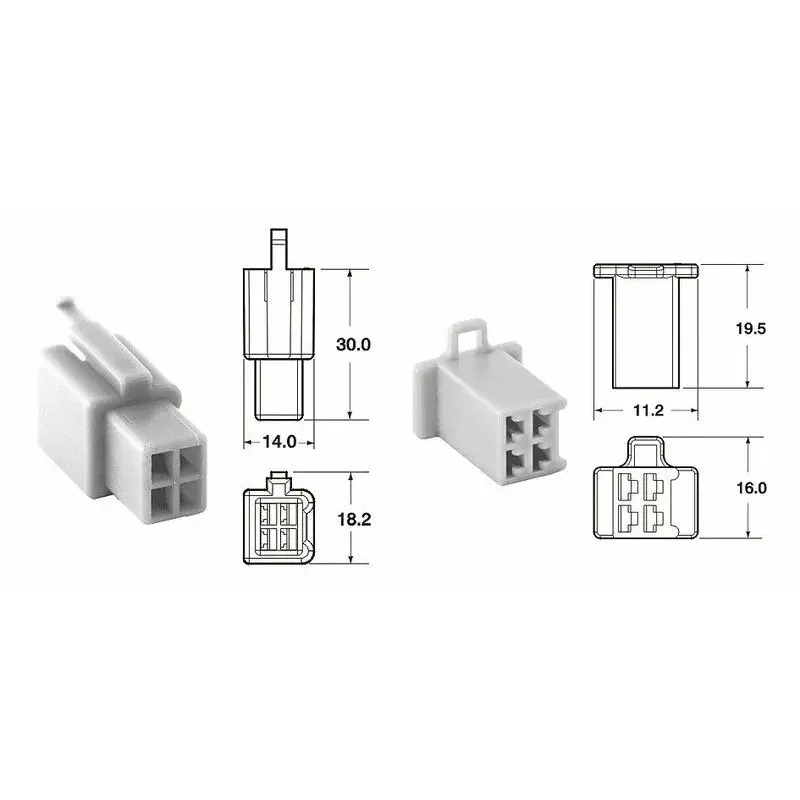 Jeu de connectiques 4 voies 110 ML BIHR type origine Ø0,5mm²/0,85mm² - 5 jeux complets