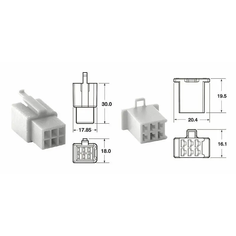 Jeu de connectiques 6 voies 110 ML BIHR type origine Ø0,5mm²/0,85mm² - 5 jeux complets