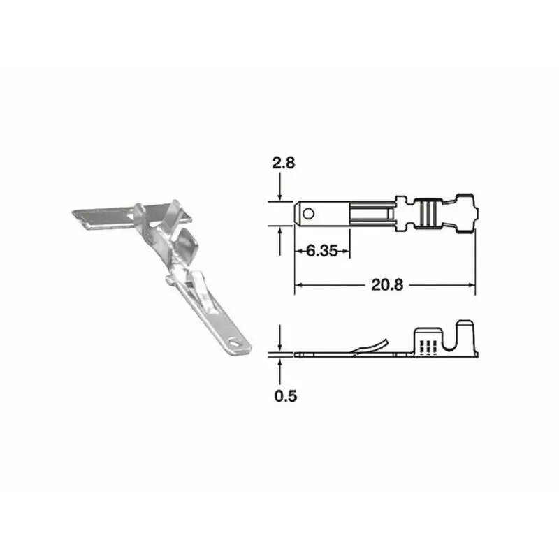 Cosse mâle série 110 ML BIHR Ø0,85mm²/1,25mm² - 50pièces