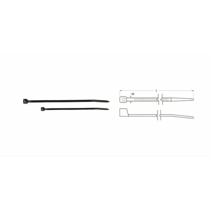 Colliers nylon BIHR 2,5x100mm noir