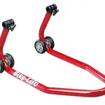 Bequille avant BIKE LIFT spécifique Yamaha rouge avec supports coniques