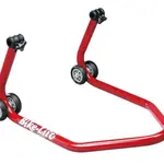 Béquille arrière universelle BIKE LIFT rouge avec supports en &quot;V&quot;