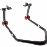 Béquille arrière BIHR démontable universelle noir avec supports caoutchouc en &quot;L&quot;