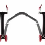 Béquille arrière BIHR démontable universelle noir avec supports en &quot;V&quot;