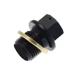 Bouchon de vidange TECNIUM non-aimanté alu noir M10x1,5x14