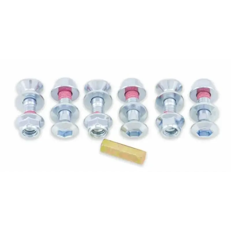 Kit vis et écrous de couronne Bolt argent par 6