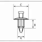 Rivets plastique M7 BOLT 10 pièces