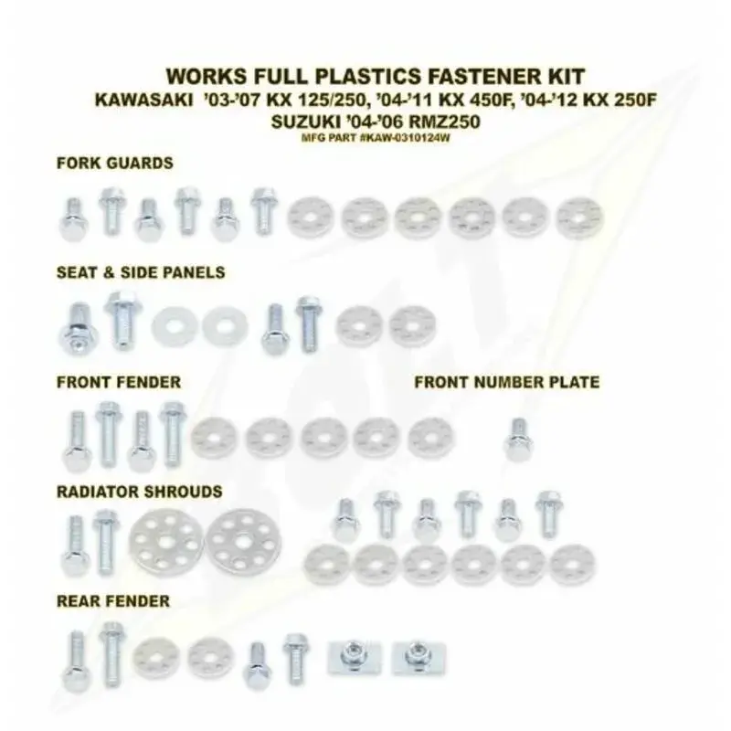 Kit vis complet de plastiques Bolt KTM