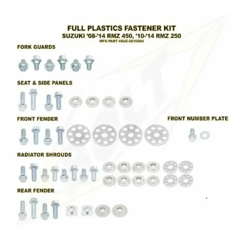 Kit vis complet de plastiques Bolt Suzuki RM-Z450/250