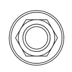 Ecrou à bride BOLT M8x1,25mm tête 12mm acier 10 pièces