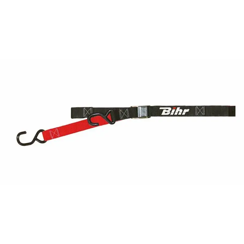 Sangles à boucle bicolore BIHR noir/rouge