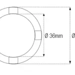 Douille à créneaux JMP pour colonne de direction Øint.36mm/Øext.50mm 4 crans