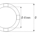 Douille à créneaux JMP pour colonne de direction Øint.41mm/Øext.48,5mm 4 crans Honda