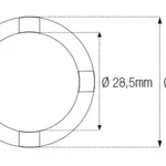 Douille à créneaux JMP pour bras oscillant/chassis Øint.28,5mm/Øext.37mm 4 crans Kawasaki