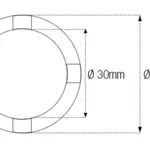 Douille à créneaux JMP pour bras oscillant/chassis Øint.30mm/Øext.43,2mm 4 crans Suzuki