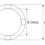 Douille à créneaux JMP pour bras oscillant/chassis Øint.34mm/Øext.43mm 4 crans Kawasaki