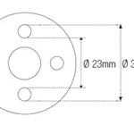 Douille à créneaux JMP pour colonne de direction Øint.23mm/Øext.31mm 4 crans Ducati