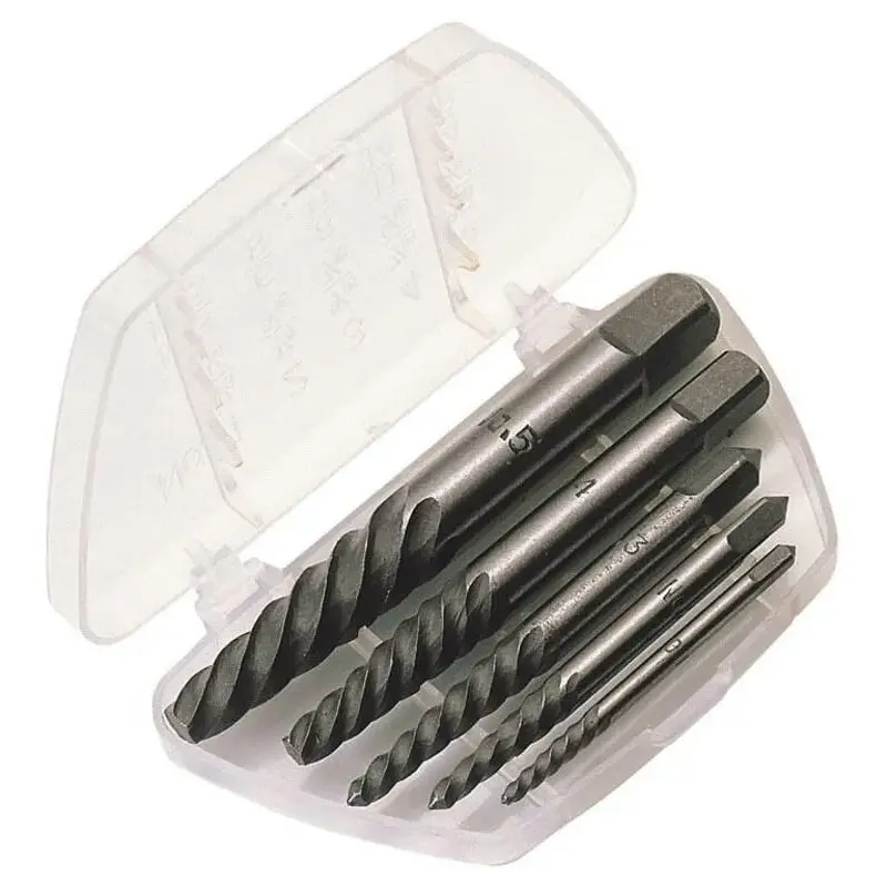 Coffret extracteur de vis DRAPER acier carbone 5 pièces 3 à 18mm