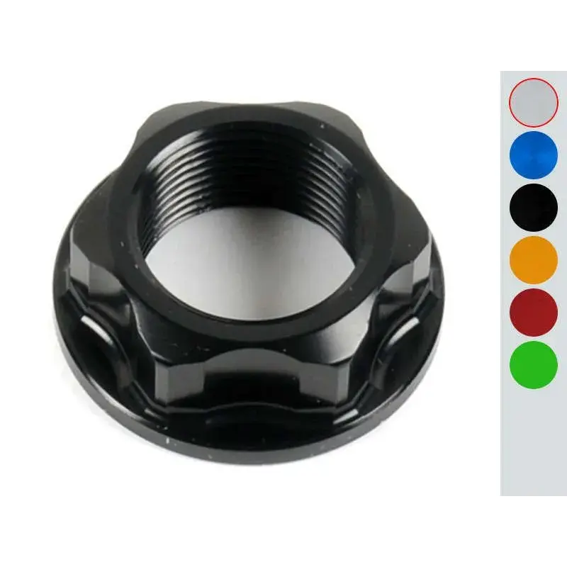 Écrou de colonne de direction/d'axe de roue arrière LIGHTECH M24x1.5 alu argent