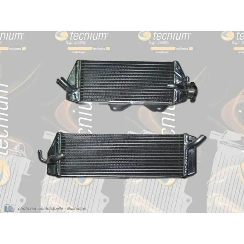 Radiateur oversize droit soudé TECNIUM Kawasaki Kx450f