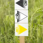 Flèches de signalisation S3 jaune 50 pièces 12x12cm