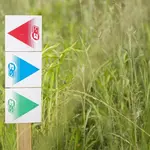 Flèches de signalisation S3 vert 50 pièces 12x12cm