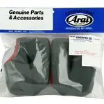 Mousses de joues ARAI Dry-Cool gris/rouge 30mm (épaisseur standard XS-M) pour casque MX-V