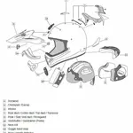 Grille ventilation arai casque off-road tickle blue