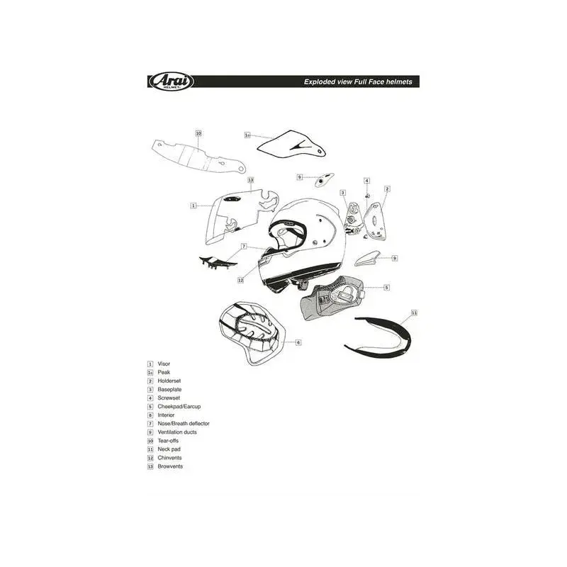 Ventilation arrière pour casque Arai QV-2