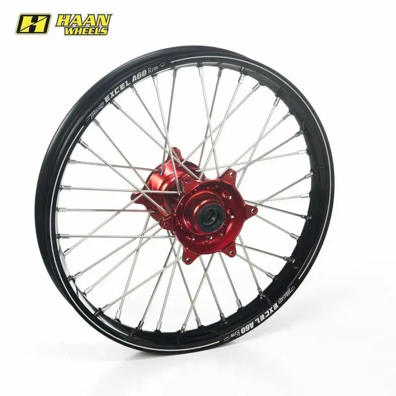 Roue arrière HAAN WHEELS A60 18x2.15x36T noir/rouge/argent