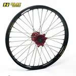 Roue avant complète HAAN WHEELS 21x1,60 jante noir/moyeu rouge Gas Gas