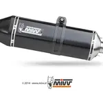 Silencieux MIVV Speed Edge inox brossé noir/casquette carbone BMW R1200 nineT