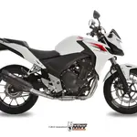 Silencieux MIVV Suono inox brossé noir/casquette carbone Honda