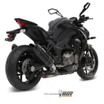 Silencieux double MIVV Suono inox brossé noir/casquette carbone Kawasaki Z1000
