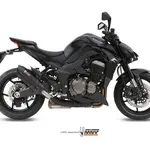 Silencieux double MIVV Suono inox brossé noir/casquette carbone Kawasaki Z1000