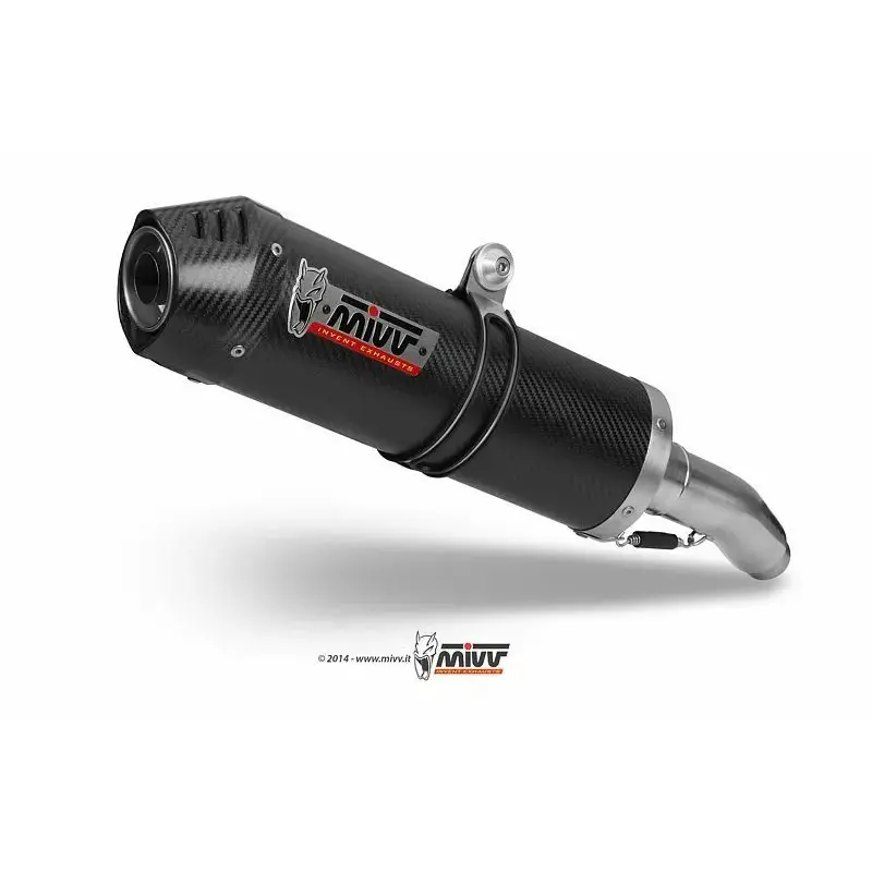 Silencieux double MIVV Oval Carbon Cap carbone Yamaha XT660 X/R/Z