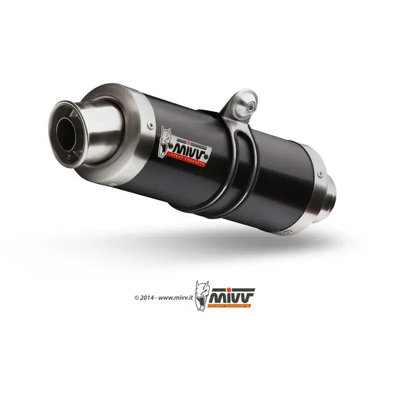 Silencieux MIVV GP inox brossé noir Yamaha FZ1/FZ1 Fazer