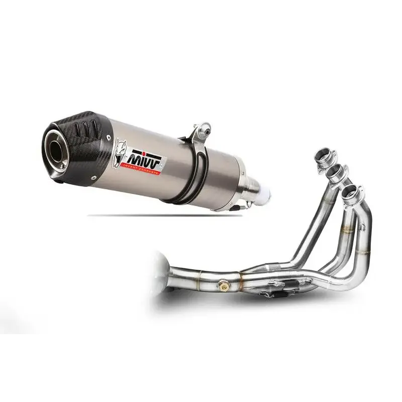 Ligne complète MIVV OVAL titane/casquette carbone Yamaha MT-09