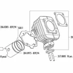 Haut moteur Polini fonte Moteur PEUGEOT LUDIX AC