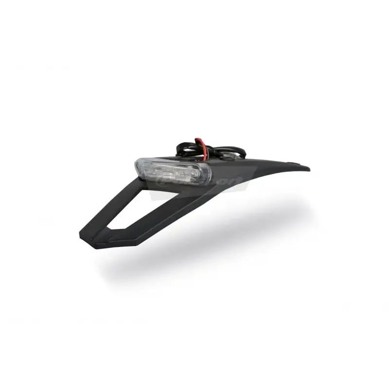 Extension de garde-boue AR avec feu LED Polisport noir