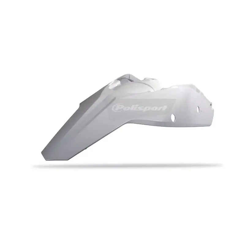 Garde-boue arrière + plaques latérales POLISPORT blanc KTM