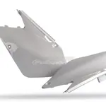 Plaques latérales Polisport blanc Suzuki RM125/RM250