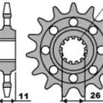 Pignon PBR 15 dents acier Racing pas 520 type 579M Yamaha R1