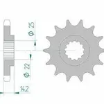 Pignon AFAM 15 dents acier type 22601 pas 630 SUZUKI GSX 750