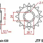 Pignon JT SPROCKETS 15 dents acier pas 630 type 522