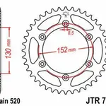 Couronne JT SPROCKETS 48 dents acier pas 520 type 706